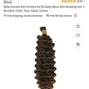 Elle Curly Synthetic Hair Extension - Brown to Light Brown Ombre